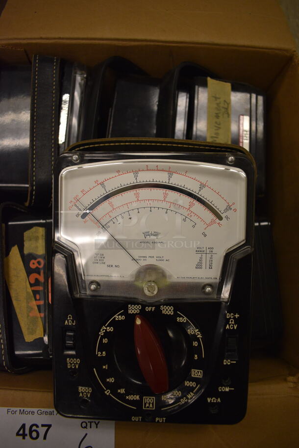 6 Ohmmeter; Triplett and Simpson. 5.5x3x7.5, 5x3x7. 6 Times Your Bid! (Midtown 2: Room 105) - Image 2 of 7