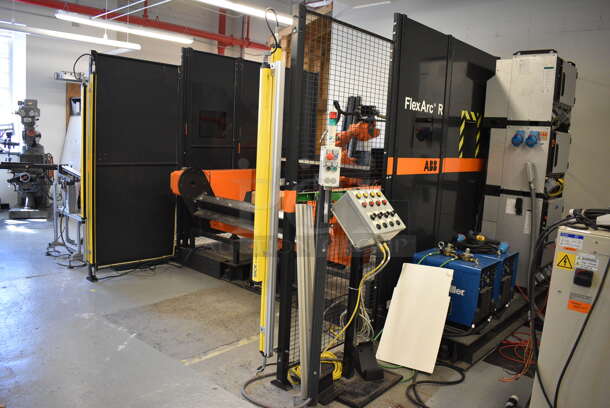 AMAZING! ABB Flex Arc R Metal Commercial Arc Welding Cell w/ 2 ABB IRB 1600 Metal Welding Robots, 2 Miller Axcess 300-DI Welders and Controller. BUYER MUST REMOVE - Winning bidder must schedule a pick up appointment between 5/3/21 - 5/7/21 to pick up this item and work with PCI to complete the necessary COVID approval process. 110x135x100 (Midtown 1: Room 122) - Image 7 of 12