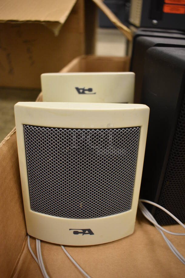 ALL ONE MONEY! Lot of 2 PA Speakers and 7 Black Speakers! 4x3x4.5, 3.5x3.5x5.5. (Midtown 2: Room 105) - Image 2 of 5