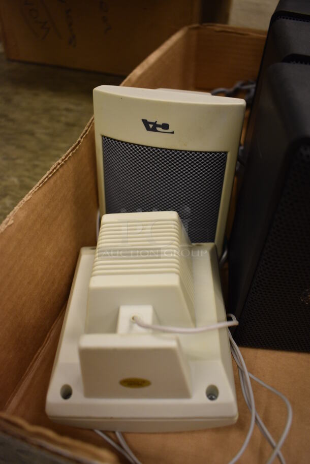 ALL ONE MONEY! Lot of 2 PA Speakers and 7 Black Speakers! 4x3x4.5, 3.5x3.5x5.5. (Midtown 2: Room 105) - Image 3 of 5