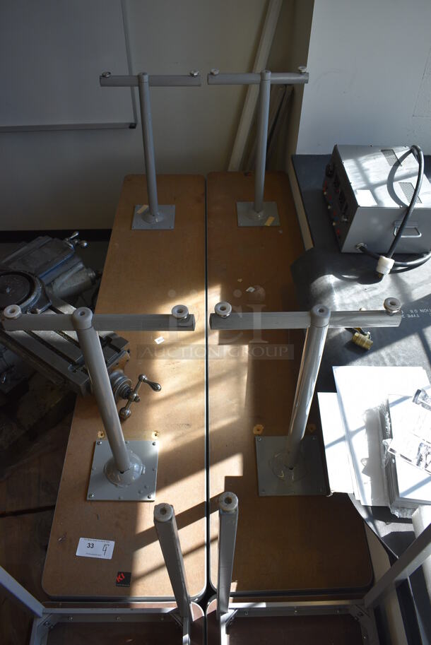 4 Gray Metal Tables. 84x18x29. 4 Times Your Bid!(Midtown 1: Room 122) - Image 1 of 2