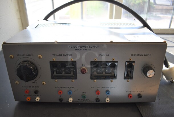 Hampden Model BPS-103 Metal Countertop AC-DC Power Supply. 23x14x8.5 (Midtown 1: Room 122) - Image 1 of 6