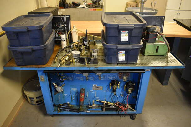 Lab-Volt Model AT-6023/AT-6005 Metal Commercial Portable Training Lab Station on Commercial Casters. 72x28x47. (Midtown 2: Room 130)