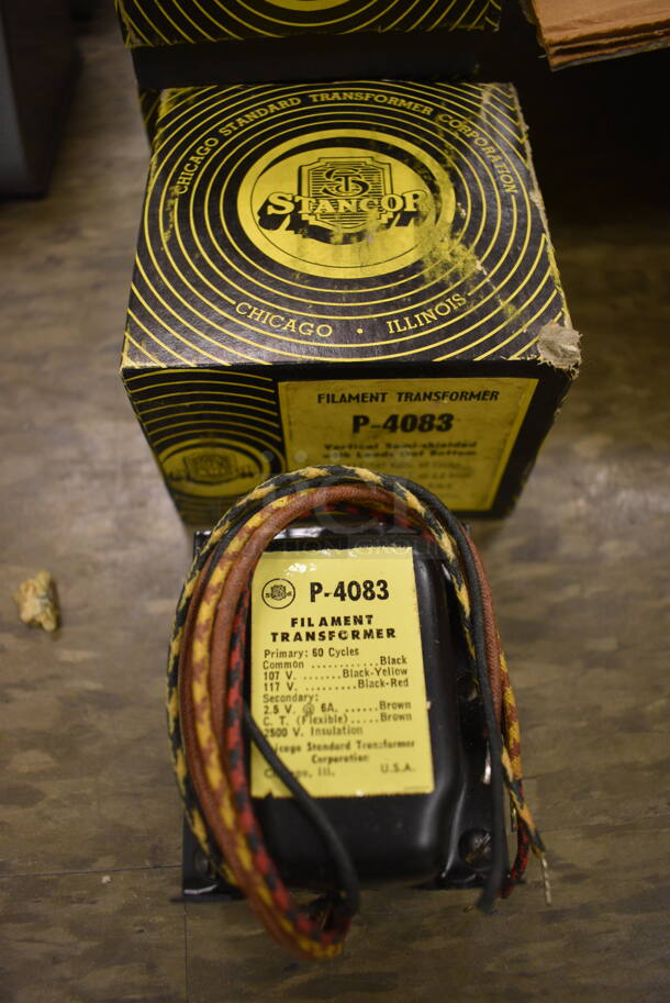 7 Metal P-4083 Filament Transformer. 3.5x3.5x3.5. 7 Times Your Bid! (Midtown 2: Room 105) - Image 1 of 4