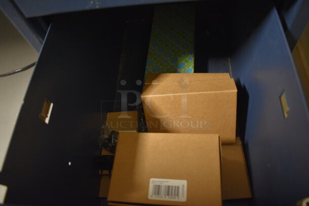 Table w/ Butcher Block Tabletop and Metal Right Side 3 Drawer Filing Cabinet. 96x30x36. (Midtown 2: Room 130) - Image 8 of 8