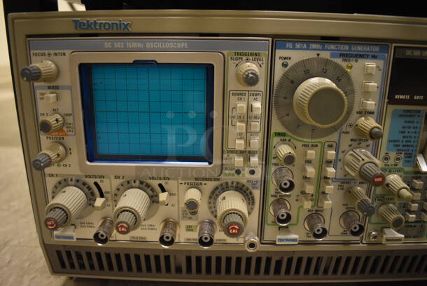 2 Tektronix Model TM5006 Unit w/ SC502 15MHz Oscilloscope, Function Generator, Universal Counter Timer, DM 502A Autoranging DMM. Comes w/ Extra SC502 15MHz Oscilloscope. 17x19x6. 2 Times Your Bid! (Midtown 2: Room 105) - Image 3 of 8