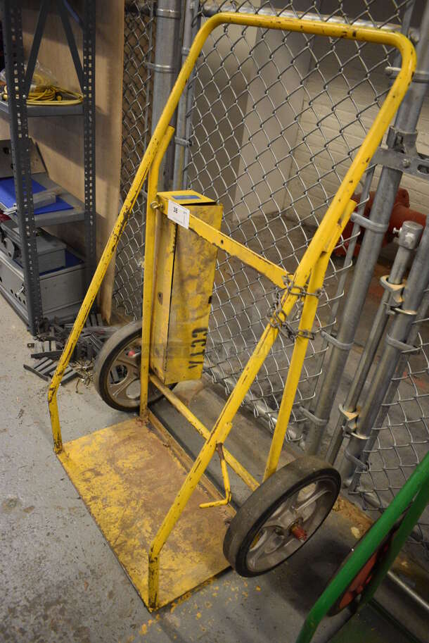 Hi Line Yellow Metal Furniture Dolly. 32x22x50. (Midtown 1: Room 122) - Image 3 of 5