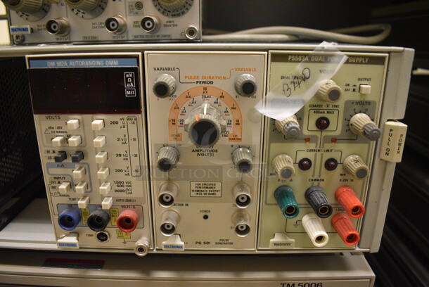 2 Tektronix Model TM5006 Unit w/ SC502 15MHz Oscilloscope, Function Generator, Universal Counter Timer, DM 502A Autoranging DMM. Comes w/ Extra SC502 15MHz Oscilloscope. 17x19x6. 2 Times Your Bid! (Midtown 2: Room 105) - Image 7 of 8