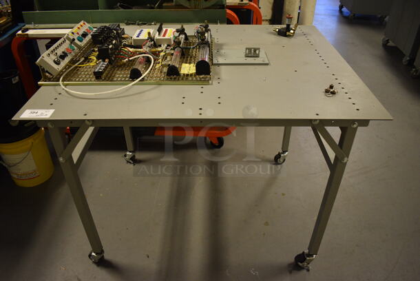 Metal Commercial Table w/ Electronic Unit on Commercial Casters. 48x39x36. (Midtown 2: Room 130)