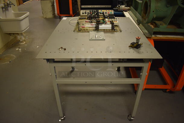 Metal Commercial Table w/ Electronic Unit on Commercial Casters. 48x39x36. (Midtown 2: Room 130) - Image 4 of 5