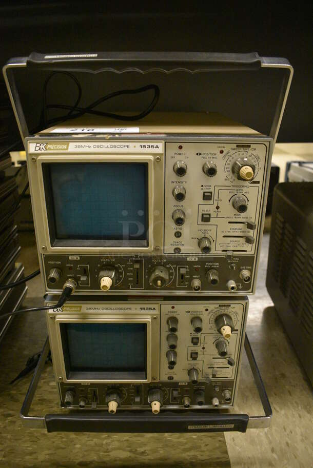 2 BK Precision 1535A 35 MHz Oscilloscope. 12x16x8. 2 Times Your Bid! (Midtown 2: Room 105)