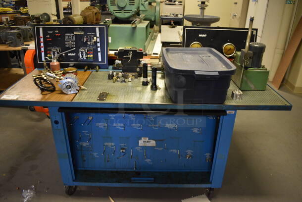 Lab-Volt Model AT-6023/AT-6005 Metal Commercial Portable Training Lab Station on Commercial Casters. 72x30x47. (Midtown 2: Room 130)