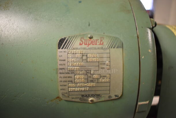 Green Metal Commercial Countertop Unit w/ Baldor Motor. 53x23x24. Cart 52x30x35. (Midtown 2: Room 130) - Image 3 of 5