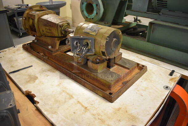 Aurora Metal Commercial Countertop Pump w/ Motor. 39x15x13. Cart 52x30x35. (Midtown 2: Room 130) - Image 2 of 8