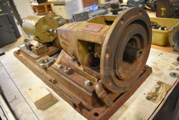 Aurora Metal Commercial Countertop Pump w/ Motor. 39x15x13. Cart 52x30x35. (Midtown 2: Room 130) - Image 7 of 8