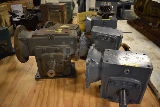 ALL ONE MONEY! Lot of Various Metal Parts on Metal Cart w/ Wood Pattern Tabletop! 48x55x34. (Midtown 2: Room 130) - Image 5 of 6