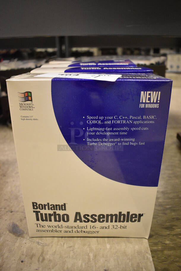 4 BRAND NEW IN BOX! Borland Turbo Assembler. 7.5x3.5x9.5. 4 Times Your Bid! (Midtown 2: Room 105)