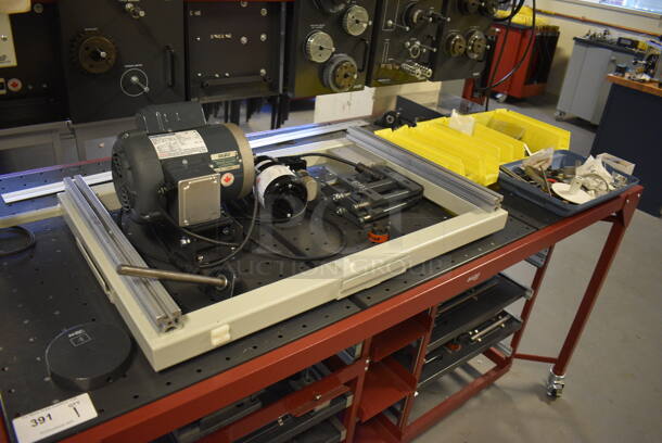 Lab-Volt Metal Commercial Portable Mechanical Training Lab Station on Commercial Casters. 73x37x77. (Midtown 2: Room 130) - Image 3 of 11
