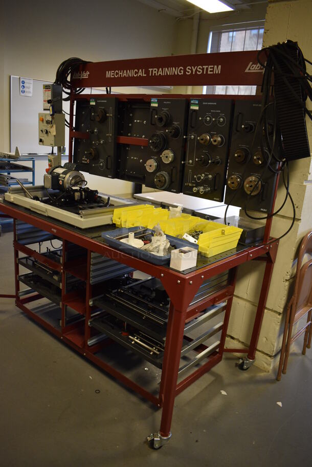 Lab-Volt Metal Commercial Portable Mechanical Training Lab Station on Commercial Casters. 73x37x77. (Midtown 2: Room 130) - Image 5 of 11