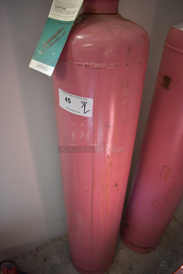 2 Arkema Forane 410A Liqfuefied Gas Pink Metal Tanks. 10x10x55. 2 Times Your Bid! (Midtown 1: Room 122) - Image 3 of 6