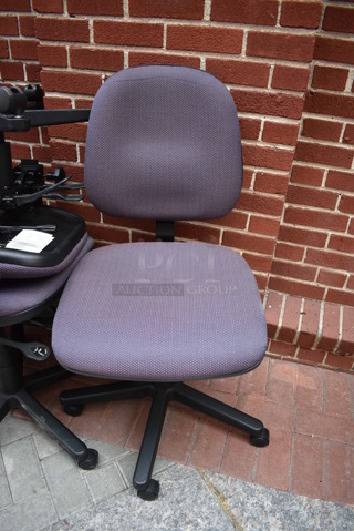 8 Purple Office Chairs on Casters. 19x24x40. 8 Times Your Bid! (Midtown 2: Atrium)