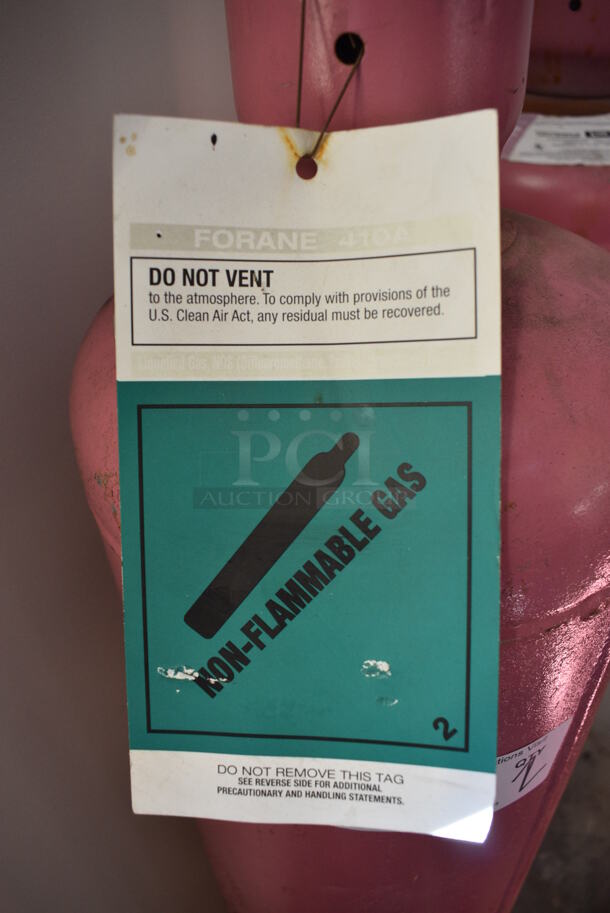 2 Arkema Forane 410A Liqfuefied Gas Pink Metal Tanks. 10x10x55. 2 Times Your Bid! (Midtown 1: Room 122) - Image 4 of 6
