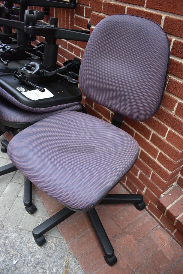 8 Purple Office Chairs on Casters. 19x24x40. 8 Times Your Bid! (Midtown 2: Atrium) - Image 3 of 5