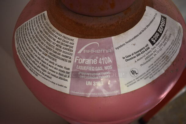 2 Arkema Forane 410A Liqfuefied Gas Pink Metal Tanks. 10x10x55. 2 Times Your Bid! (Midtown 1: Room 122) - Image 6 of 6