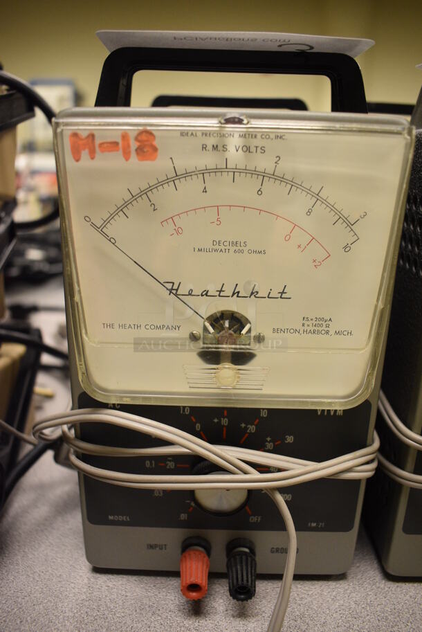 3 Heathkit Model IM-21 Metal Decibel Reader. 4.5x5x9. 3 Times Your Bid! (Midtown 2: Room 105) - Image 2 of 4