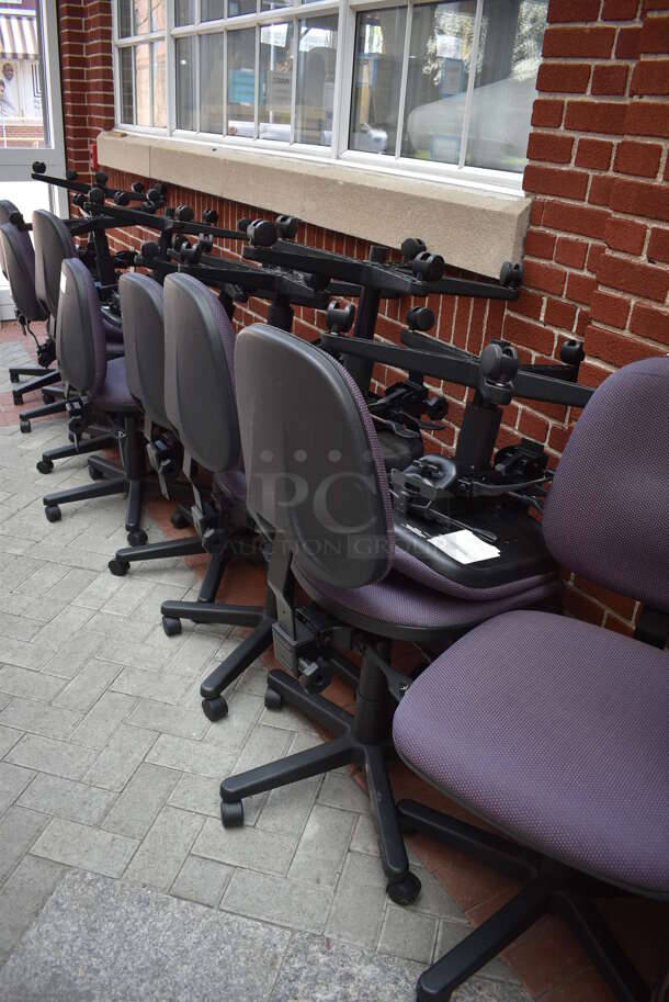 8 Various Purple Office Chairs on Casters; 1 Has Foot Bar. 19x24x40, 21x22x40. 8 Times Your Bid! (Midtown 2: Atrium) - Image 4 of 4