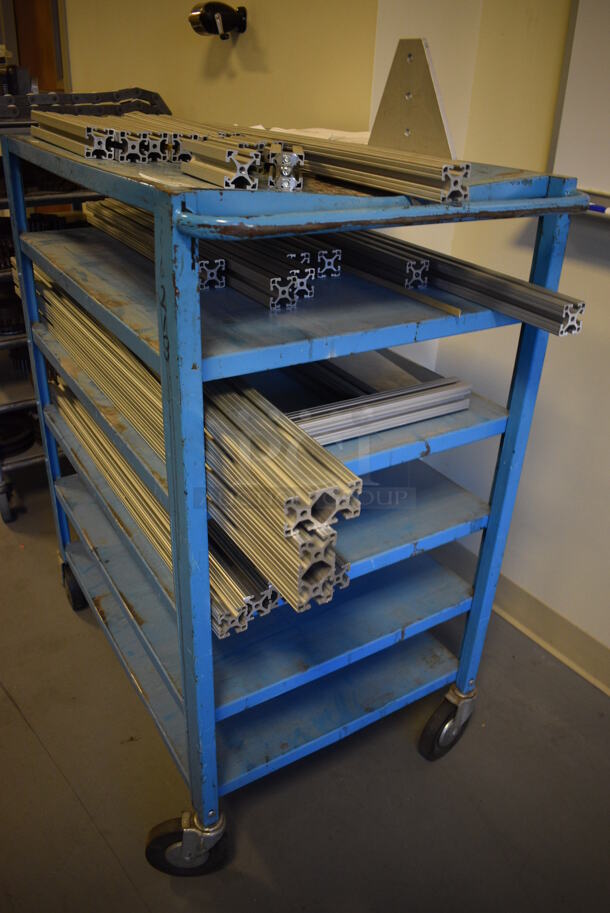 Metal Cart w/ Contents on Commercial Casters. 34x22x40. (Midtown 2: Room 130) - Image 5 of 5