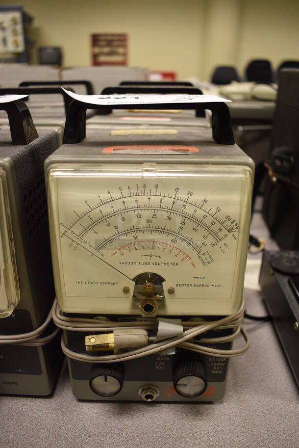 3 Heathkit Model IMW-11 Metal Vacuum Tube Voltmeter. 4.5x5x9. 3 Times Your Bid! (Midtown 2: Room 105)