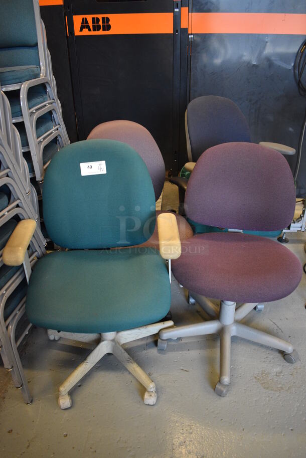 4 Various Office Chairs on Casters. Includes 24x18x37. 4 Times Your Bid! (Midtown 1: Room 122) - Image 1 of 5