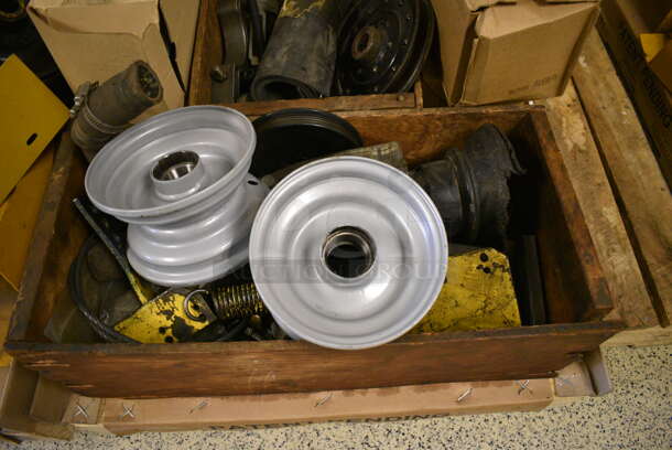 ALL ONE MONEY! PALLET LOT of Various Metal Parts and Pieces for Hustler Tractor! (Midtown 2: Hallway) - Image 7 of 8