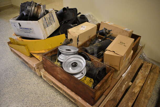 ALL ONE MONEY! PALLET LOT of Various Metal Parts and Pieces for Hustler Tractor! (Midtown 2: Hallway) - Image 8 of 8
