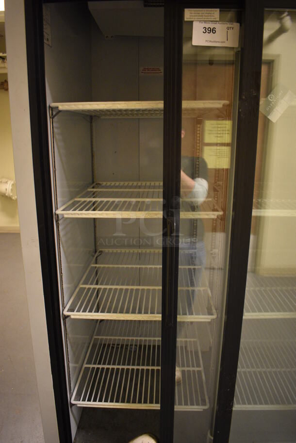 NICE! Easycon Model ESC-1000RD Metal Commercial 2 Door Reach In Cooler Merchandiser w/ Poly Coated Racks and Sliding Doors. 115 Volts, 1 Phase. 42x30x81. (Midtown 2: Room 130) - Image 5 of 6