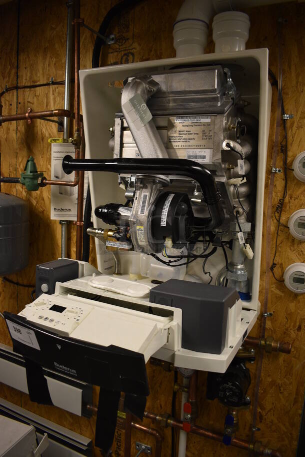 Buderus Logamax Plus GB142 Wall Mount Condensing Gas Boiler. 22x24x28. Unit Will Be Unhooked and Removed Before Pick Up Day. (Midtown 2: Room 130) - Image 2 of 8