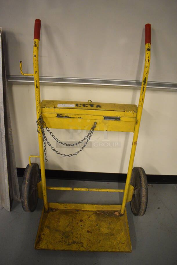 Yellow Metal Furniture Dolly. 33x24x50. (Midtown 1: Room 122)
