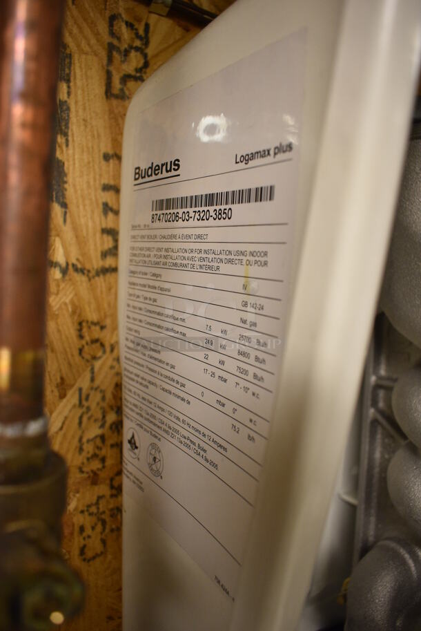 Buderus Logamax Plus GB142 Wall Mount Condensing Gas Boiler. 22x24x28. Unit Will Be Unhooked and Removed Before Pick Up Day. (Midtown 2: Room 130) - Image 8 of 8