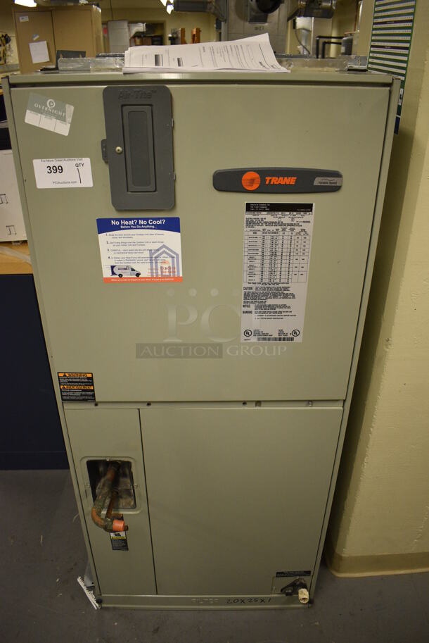 Trane Model TWE049E13FB1 Metal Air Handler. 200-230 Volts, 1 Phase. 26x21x59. Unit Will Be Unhooked and Removed Before Pick Up Day. (Midtown 2: Room 130)