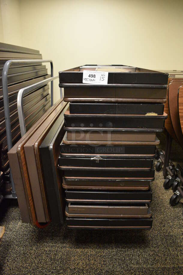 15 Wood Pattern and Gray Folding Tables. Does NOT Include Cart. 72x18x30. 15 Times Your Bid! (Midtown 2: Second Floor: Room 206D) - Image 2 of 5