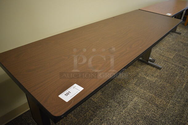 Wood Pattern Table. 72x24x29. (Midtown 2: Second Floor: Room 212) - Image 2 of 3