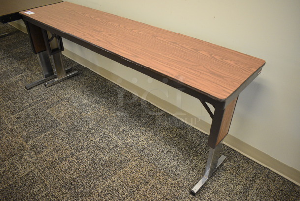 Wood Pattern Table. 72x18x29. (Midtown 2: Second Floor: Room 212) - Image 3 of 3