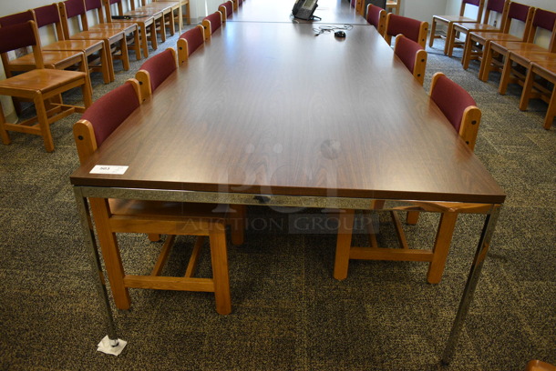 2 Wood Pattern Tables. 48x108x27.5. 2 Times Your Bid! (Midtown 2: Second Floor: Room 212) - Image 2 of 5