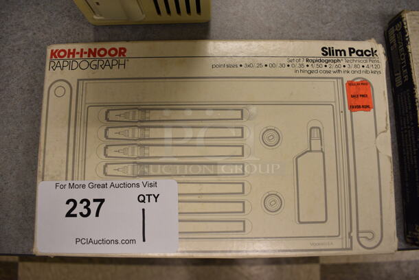 IN ORIGINAL BOX! Koh-i-noor Rapidograph Slim Pack Set of Technical Pens. (Midtown 2: Room 105)