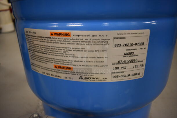 Amtrol Model WX203 WellXtrol Metal Compressed Gas Tank. 17x17x47. Unit Will Be Unhooked and Removed Before Pick Up Day. (Midtown 2: Room 130) - Image 5 of 6