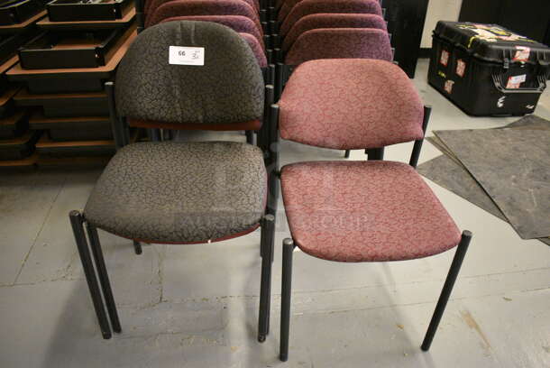 3 Various Chairs; 2 Maroon and 1 Gray. 19x18x32. 3 Times Your Bid! (Midtown 1: Room 122)