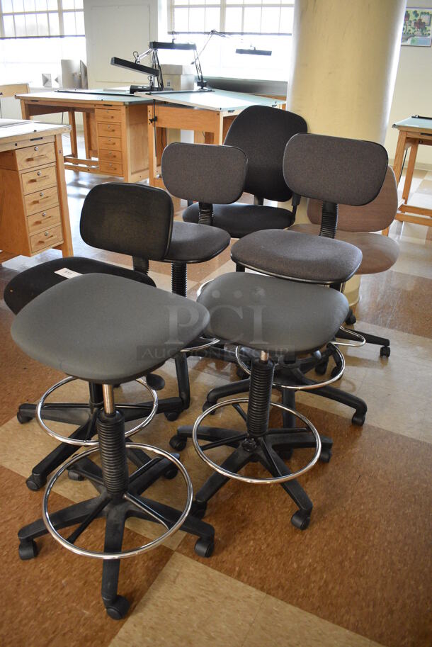 7 Various Chairs on Casters. Includes 18x18x30. 7 Times Your Bid! (Midtown 2: Second Floor: Room 216) - Image 2 of 4