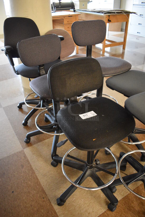 7 Various Chairs on Casters. Includes 18x18x30. 7 Times Your Bid! (Midtown 2: Second Floor: Room 216) - Image 3 of 4