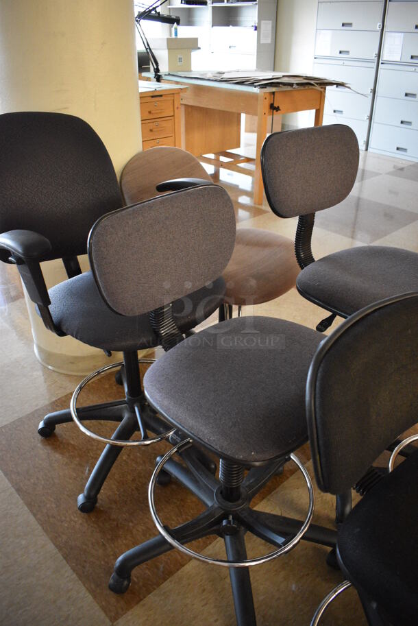 7 Various Chairs on Casters. Includes 18x18x30. 7 Times Your Bid! (Midtown 2: Second Floor: Room 216) - Image 4 of 4